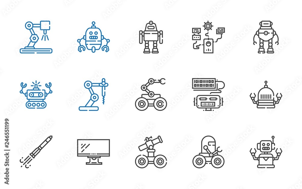 Naklejka premium futuristic icons set