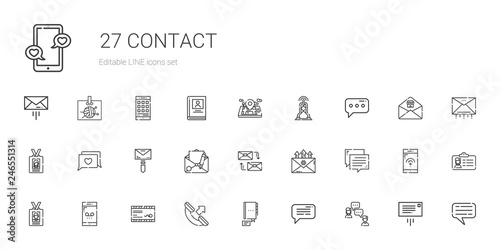 contact icons set