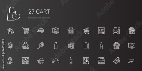 cart icons set