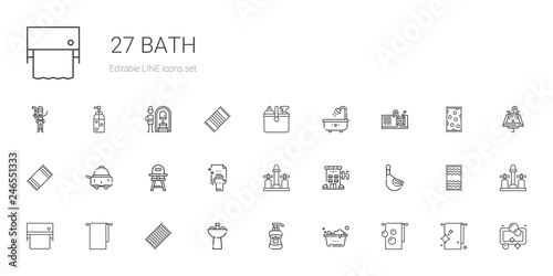 bath icons set