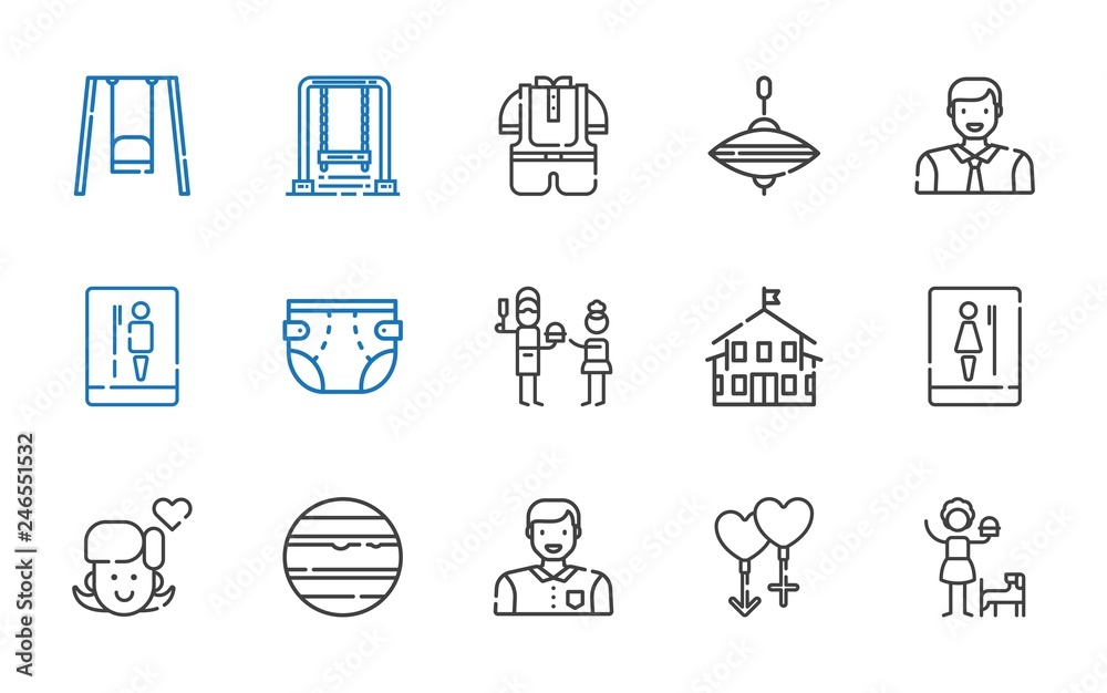 boy icons set boy icons set