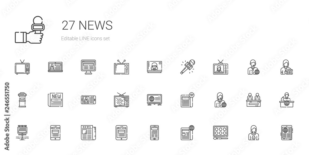 news icons set