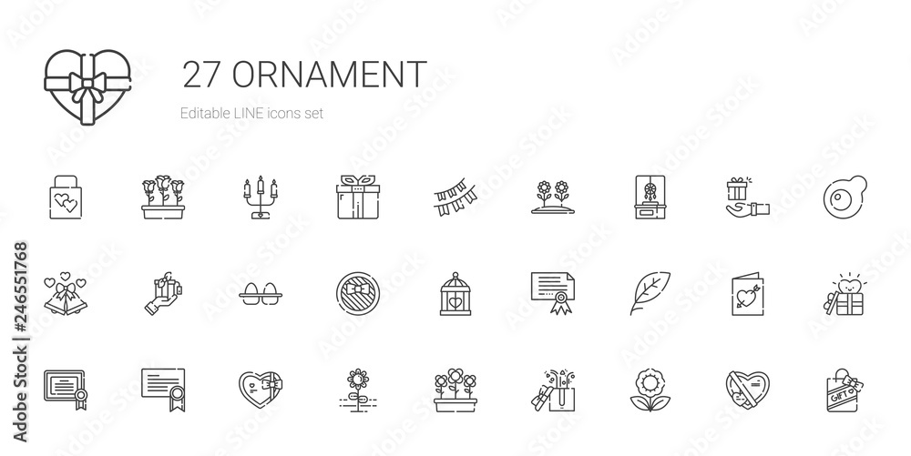 ornament icons set ornament icons set
