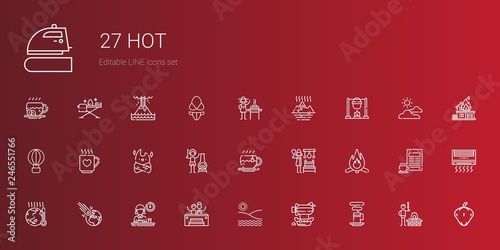 hot icons set