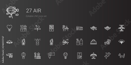 air icons set