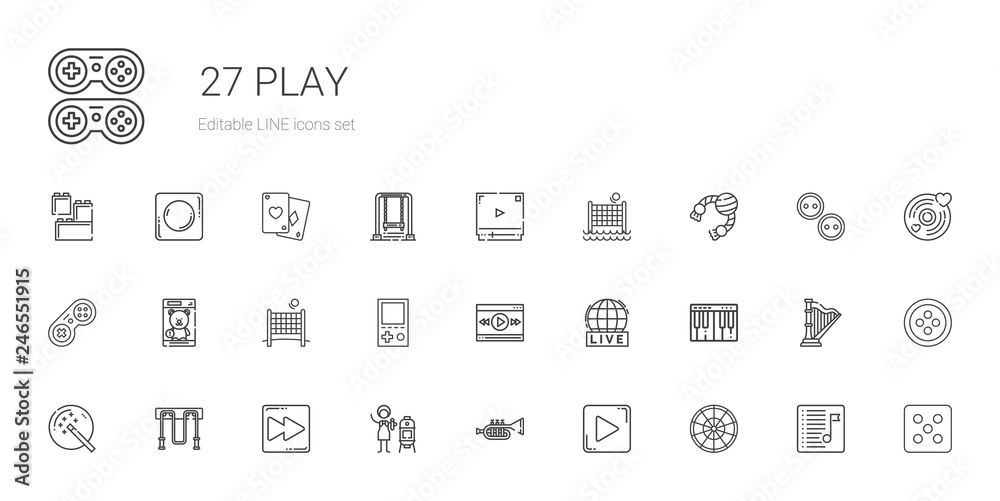 play icons set play icons set