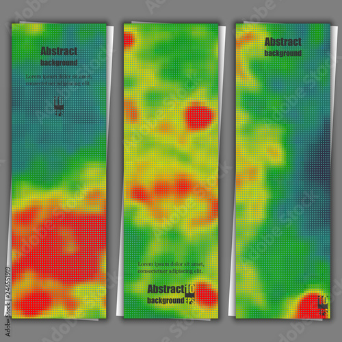 Colored heat map for temperature. Baner template. Eps10 Vector illustration