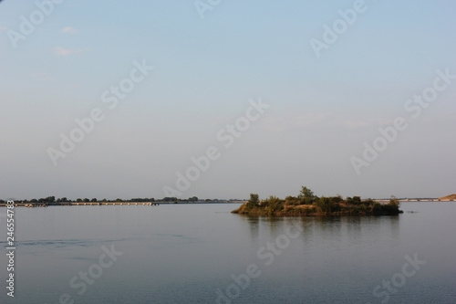 Aliakmonas or Haliacmon river and Dam in North Greece