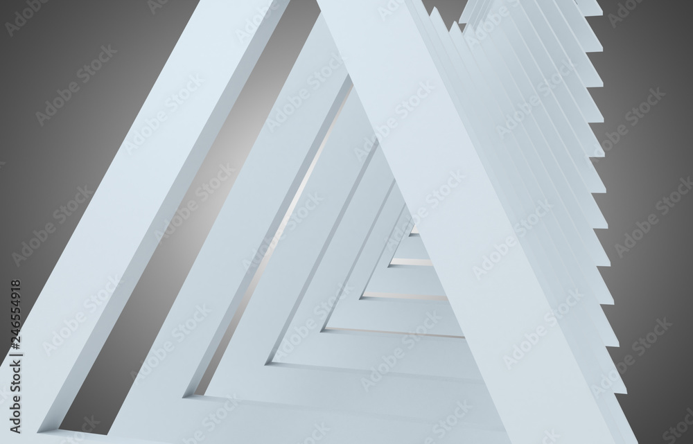 Fototapeta premium 3D streszczenie tunelu. Ilustracja 3D