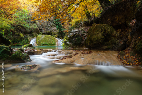 Source of Urederra river in Urbasa mountain range, Navarre, Spain