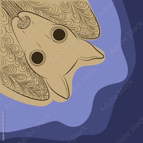 Doodle bat head.