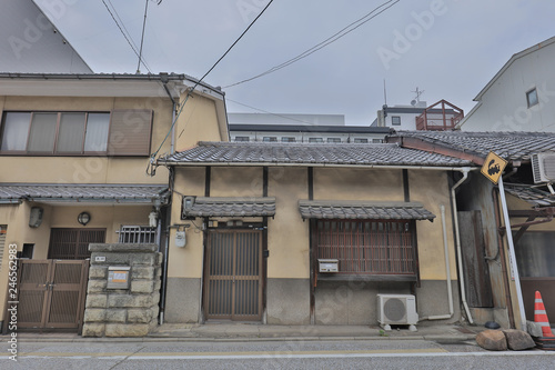 the Traditional houses in Fushimi ku japan photo