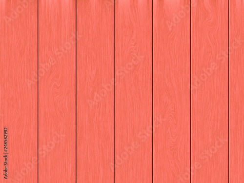 Living coral wood planks texture background.
