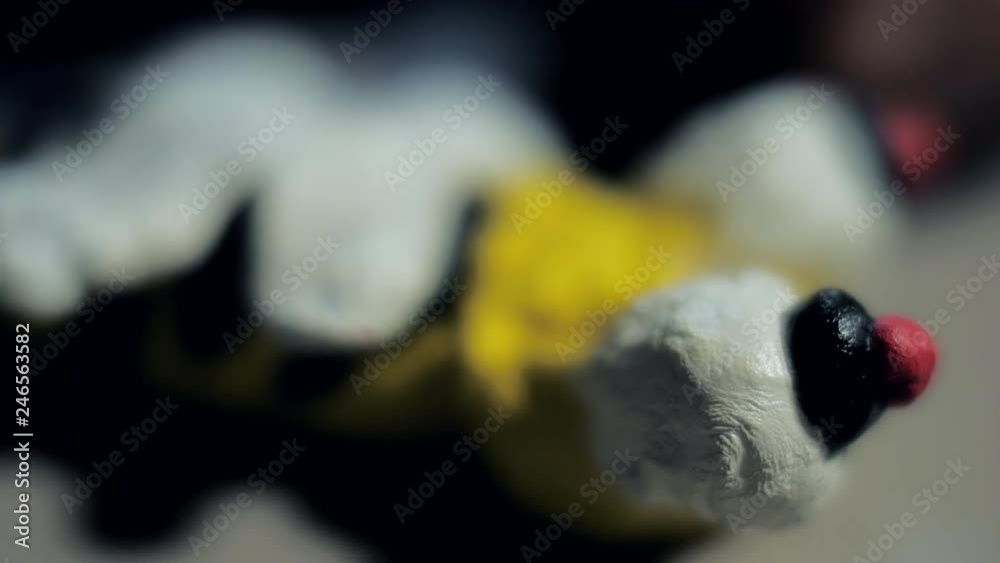 macro toy bee with eyes and wings sculpted with plasticine macro toy bee with eyes and wings sculpted with plasticine