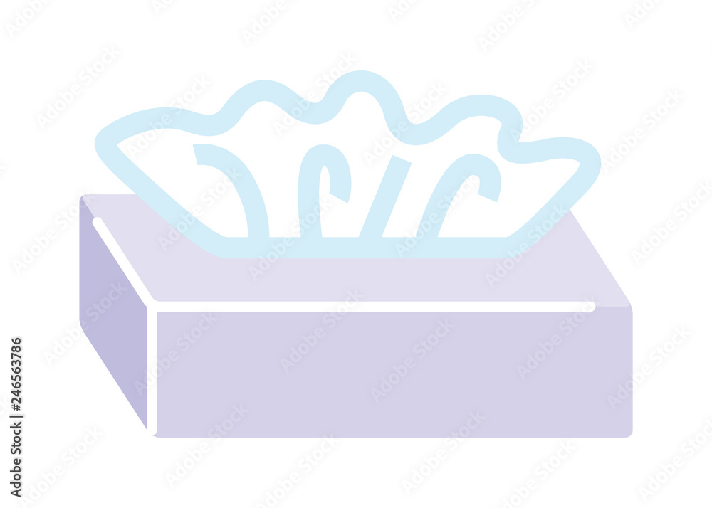 Tissue box - Simple cartoon vector Illustration