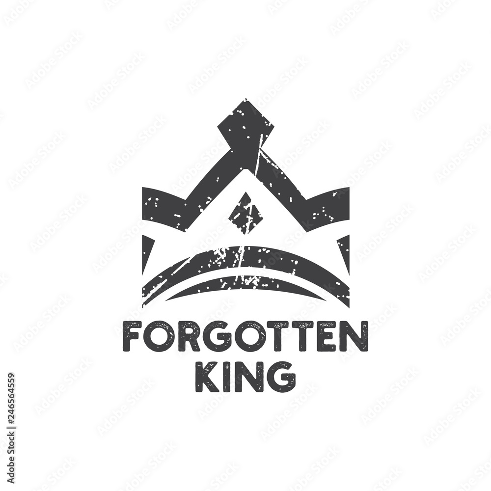 Forgotten king logo icon design template vector
