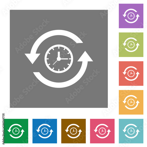 History square flat icons