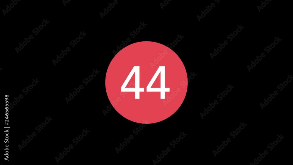A red bubble with white numbers counting rapidly upwards, reminiscent of notifications from an app, such as social media engagement, emails, likes, friend requests, growth, etc.