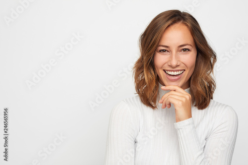 portrait of young happy woman 
