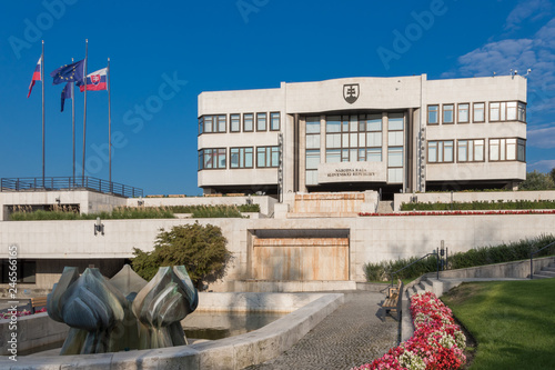 The Slovak Parliament in Bratislava is also the National Council of the Slovak Republic