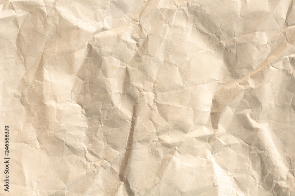 Light brown crumpled paper texture for background. Light brown crumpled paper texture for background.
