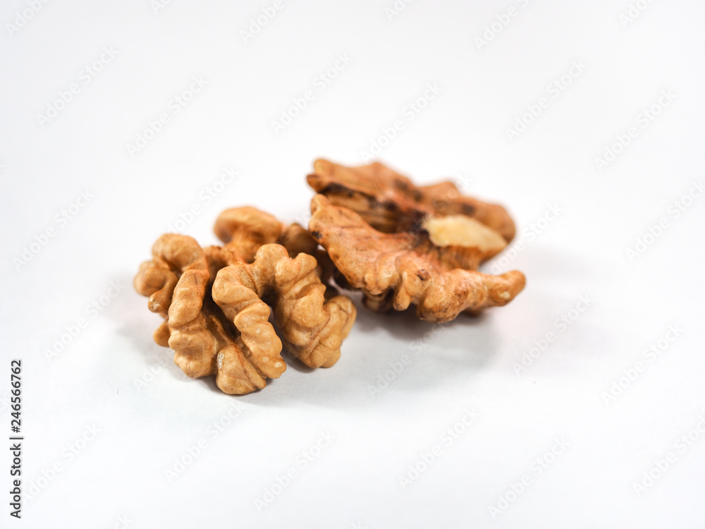 Walnut on a white background.