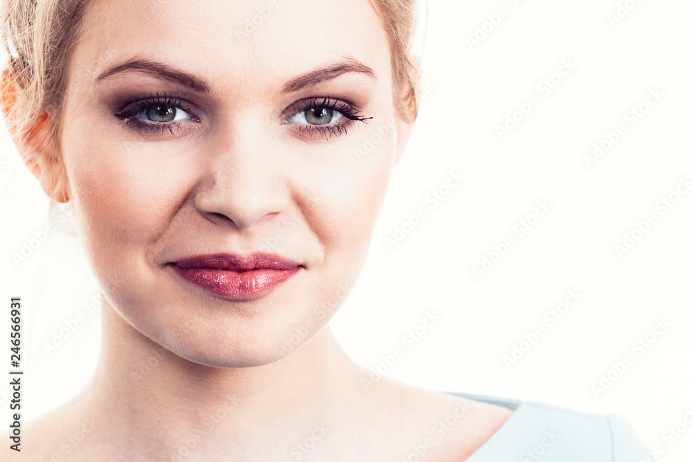 Happy pretty young woman face Happy pretty young woman face