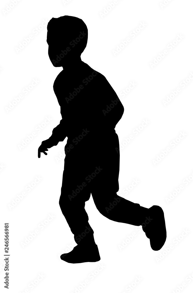  Silhouette of child running silhouette