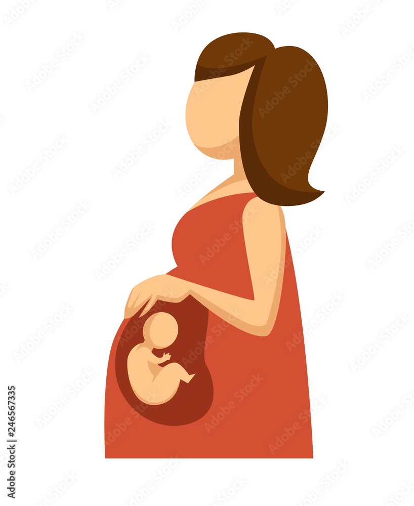 Pregnant woman with baby or fetus inside pregnancy Pregnant woman with baby or fetus inside pregnancy
