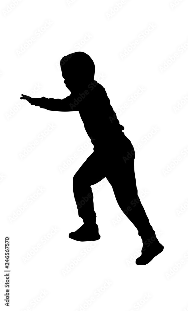  Silhouette of child running silhouette
