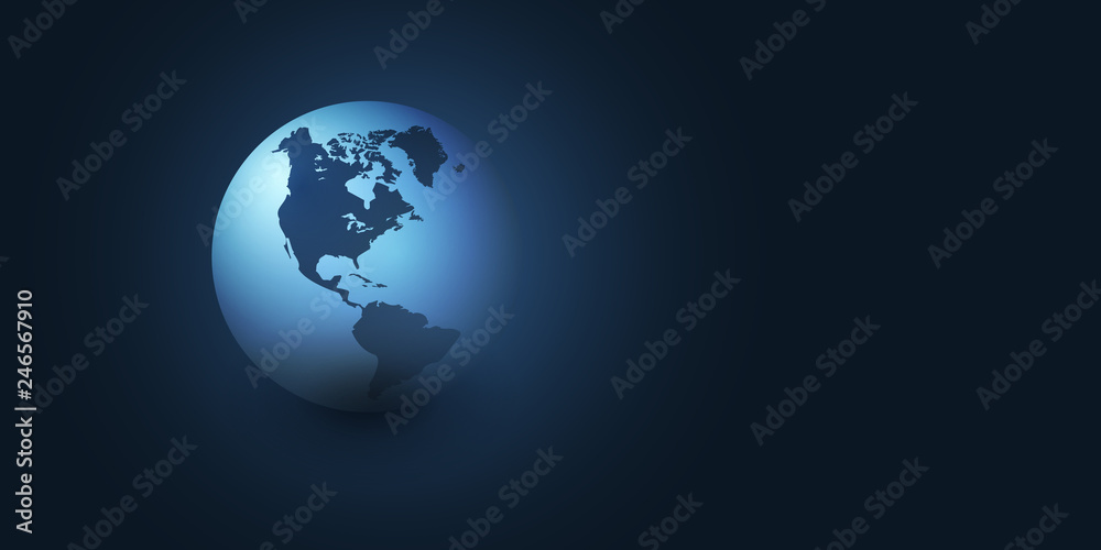 Fototapeta premium Earth Globe Design - Global Business, Technology, Globalisation Concept, Vector Template 