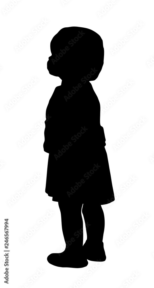 Silhouette of a little girl