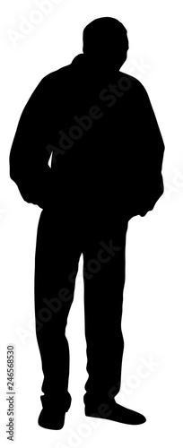 Silhouette of a old woman