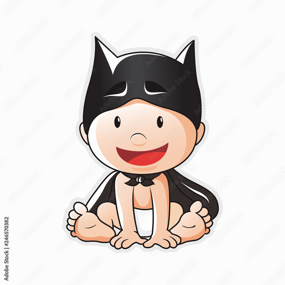 Bat man Baby vector Stock Vector | Adobe Stock
