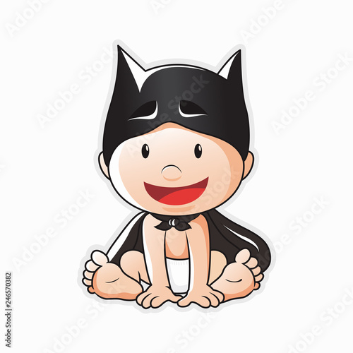 Bat man Baby vector