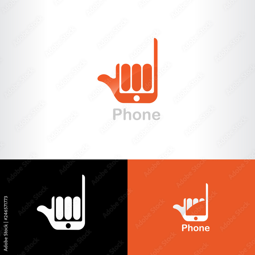 Fototapeta premium Hand Mobile logo