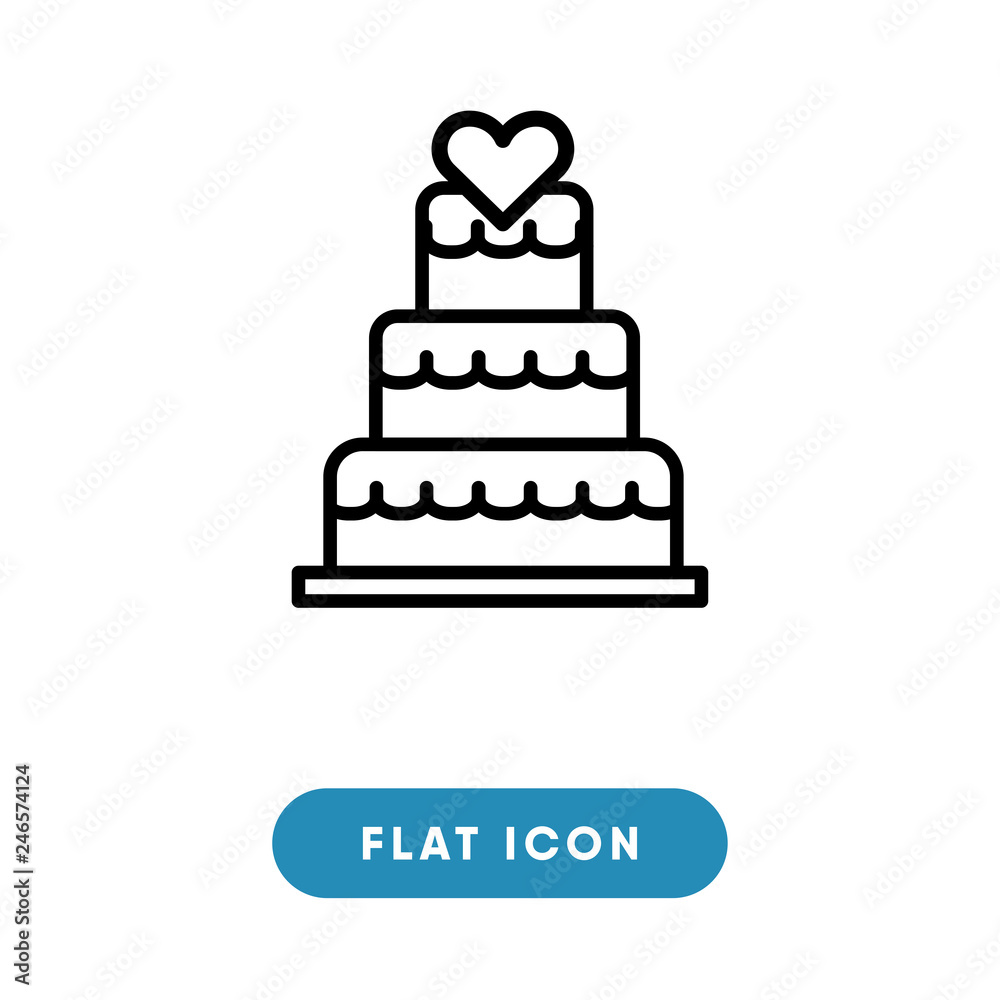 Wedding cake vector icon Wedding cake vector icon