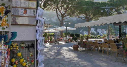 Restaurant in Piazza Duomo, Ravello, Costiera Amalfitana (Amalfi Coast), UNESCO World Heritage Site, Campania, Italy, Europe photo