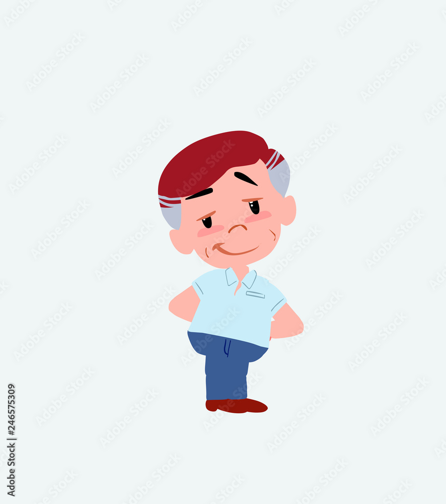 Businessman in casual style smiling peacefully. Businessman in casual style smiling peacefully.