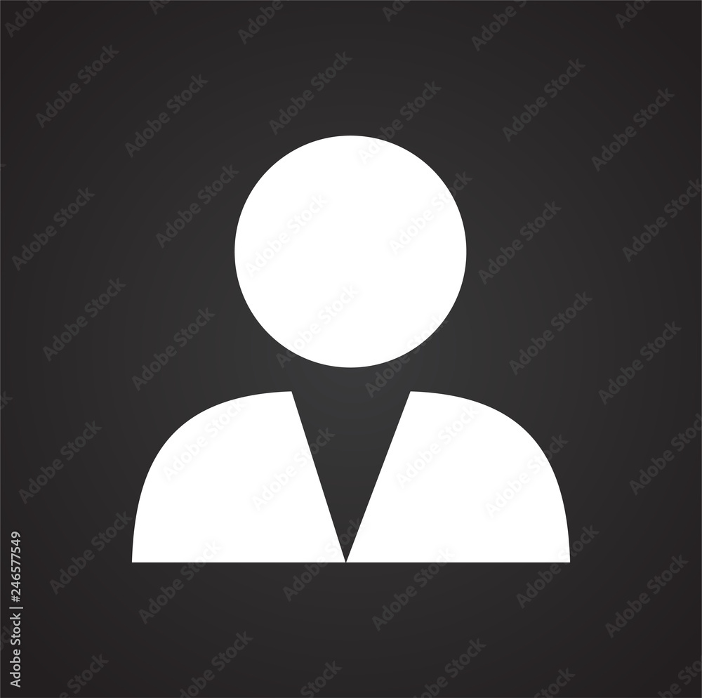 Profile icon on black background for graphic and web design, Modern simple vector sign. Internet concept. Trendy symbol for website design web button or mobile app Profile icon on black background for graphic and web design, Modern simple vector sign. Internet concept. Trendy symbol for website design web button or mobile app