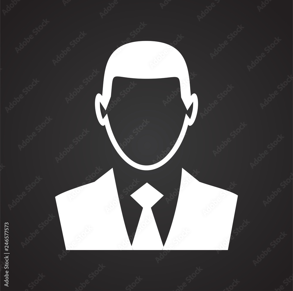 Profile icon on black background for graphic and web design, Modern simple vector sign. Internet concept. Trendy symbol for website design web button or mobile app Profile icon on black background for graphic and web design, Modern simple vector sign. Internet concept. Trendy symbol for website design web button or mobile app