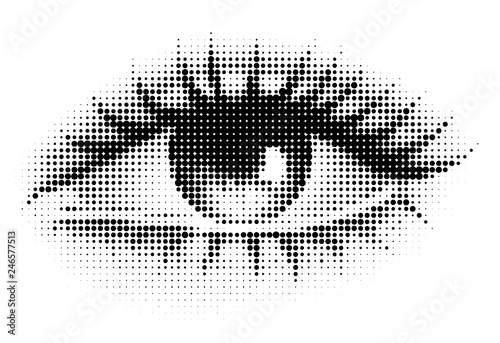 The human eye in halftone