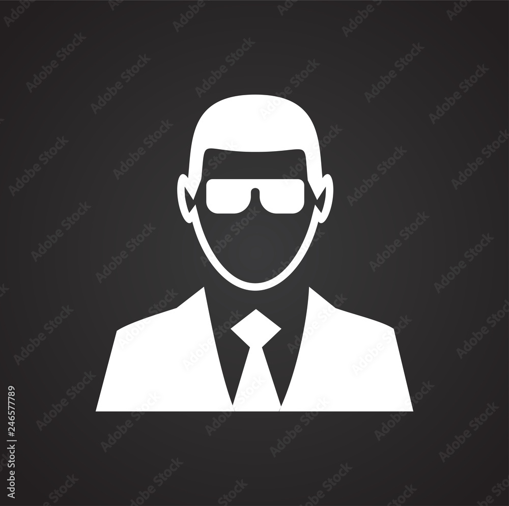 Profile icon on black background for graphic and web design, Modern simple vector sign. Internet concept. Trendy symbol for website design web button or mobile app Profile icon on black background for graphic and web design, Modern simple vector sign. Internet concept. Trendy symbol for website design web button or mobile app