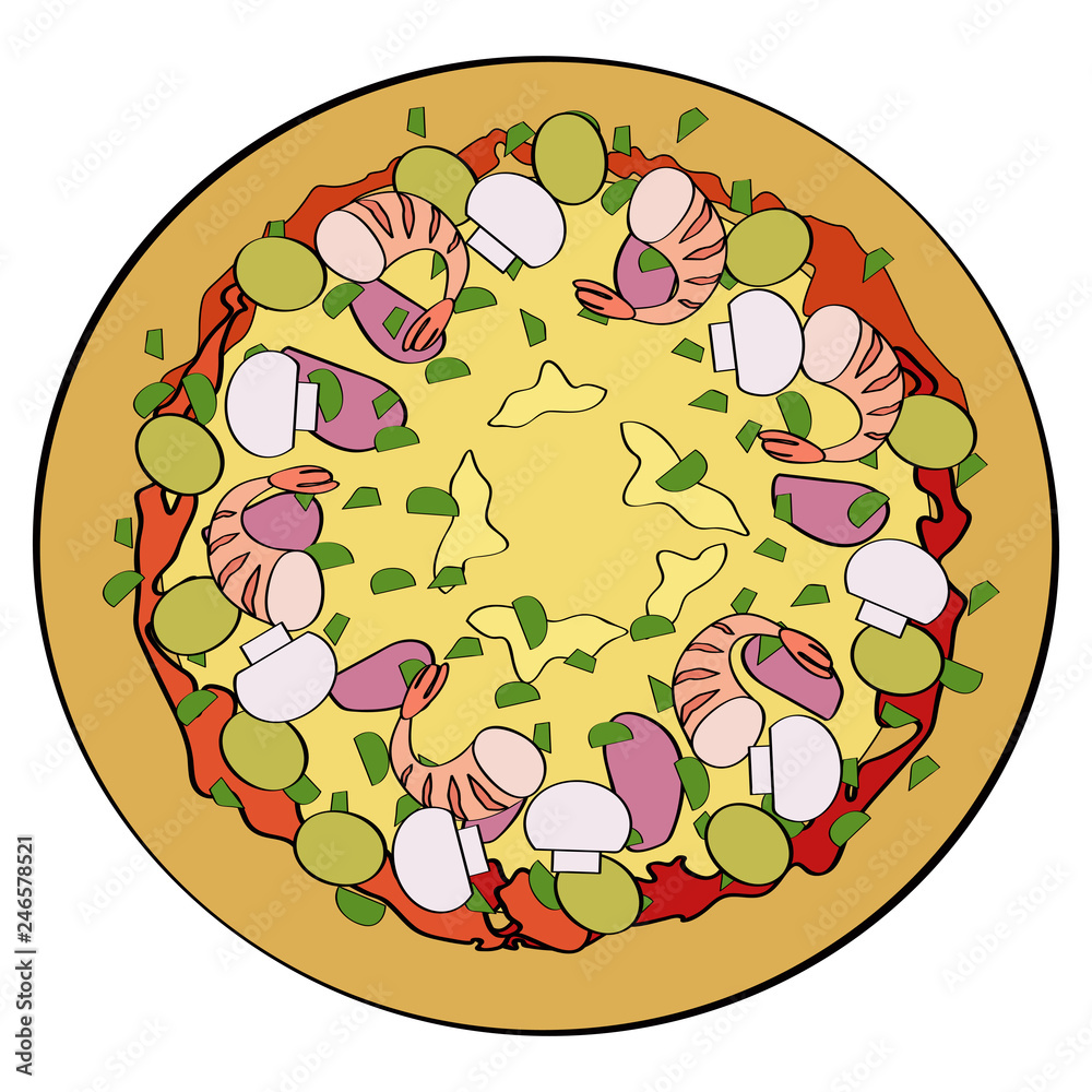 pizza isolated vector illustration pizza isolated vector illustration