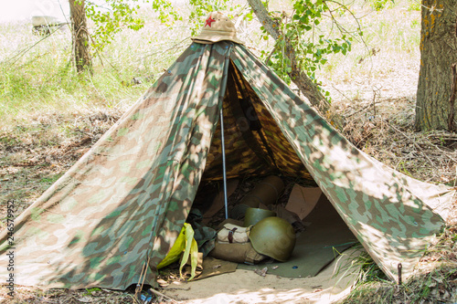  tent forest nature army