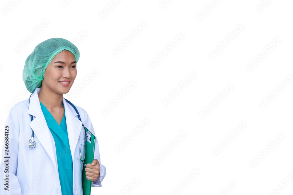 Woman doctor isolated on white background Woman doctor isolated on white background