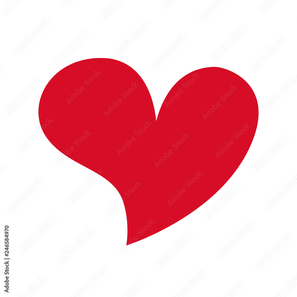 Red heart love vector icon vector valentine isolated 