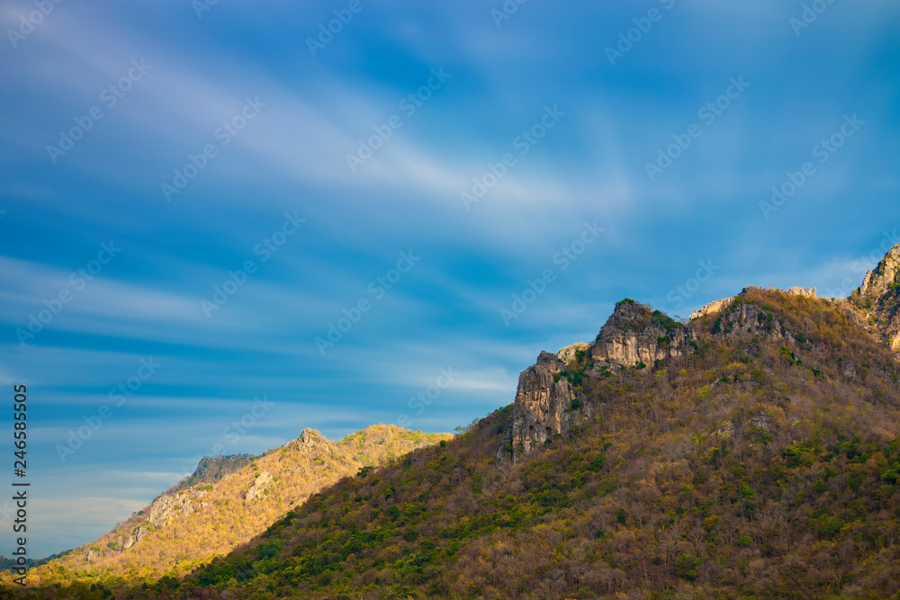 Summer mountain landscape in Thailand.