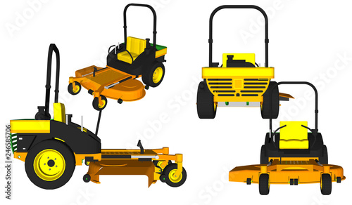 set of construction machines