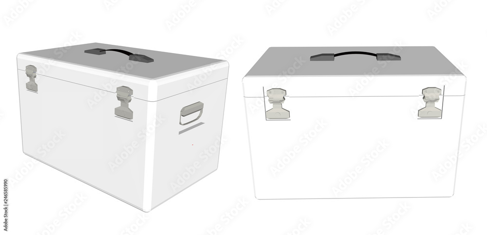 box isolated on white background box isolated on white background